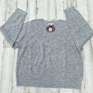 NEW! KNOX Rose Sweater Sz 2X Womens Long‎ Sleeves Crew Neck Lightweight Grey